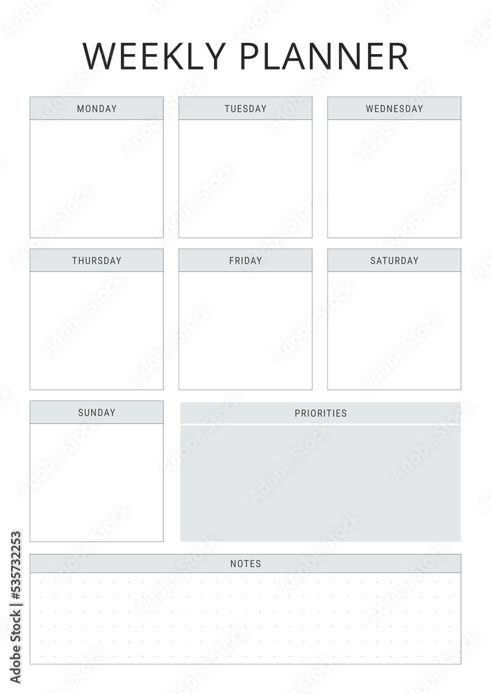 Simple Weekly Planner Simple Weekly Planner