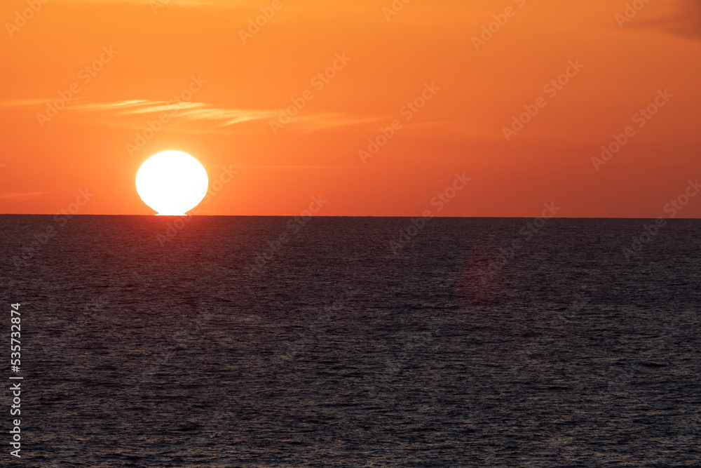 Sunset over the sea. Photo for design