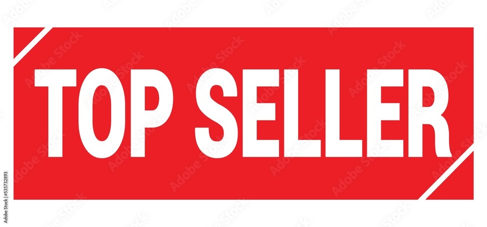 TOP SELLER text written on red stamp sign. TOP SELLER text written on red stamp sign.