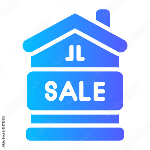 house for sale gradient icon