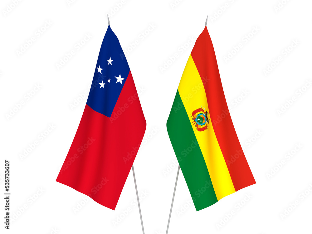 Bolivia and Independent State of Samoa flags Bolivia and Independent State of Samoa flags