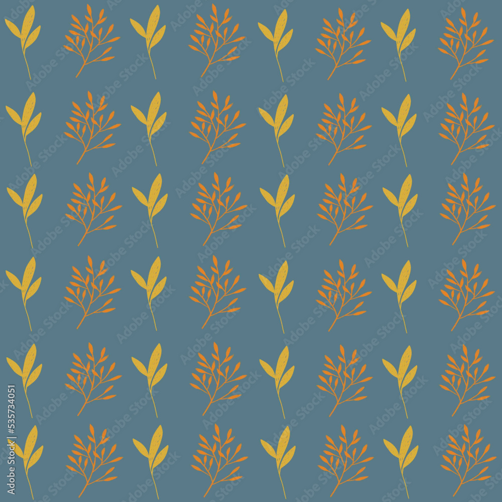 Naklejka premium seamless pattern with leaves