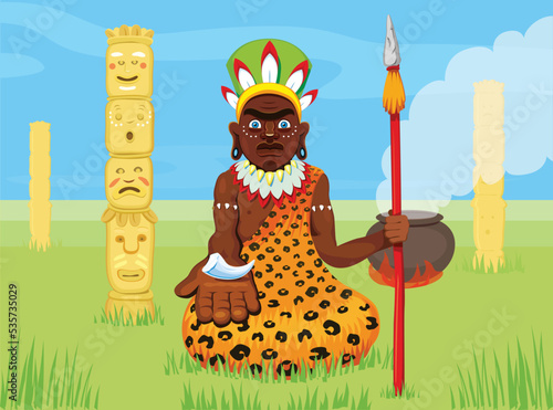 The leader of an African tribe