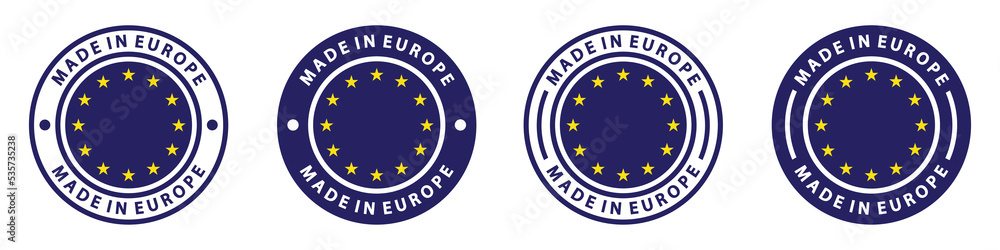 Made in europe icon. Made in EU icon, vector illustration