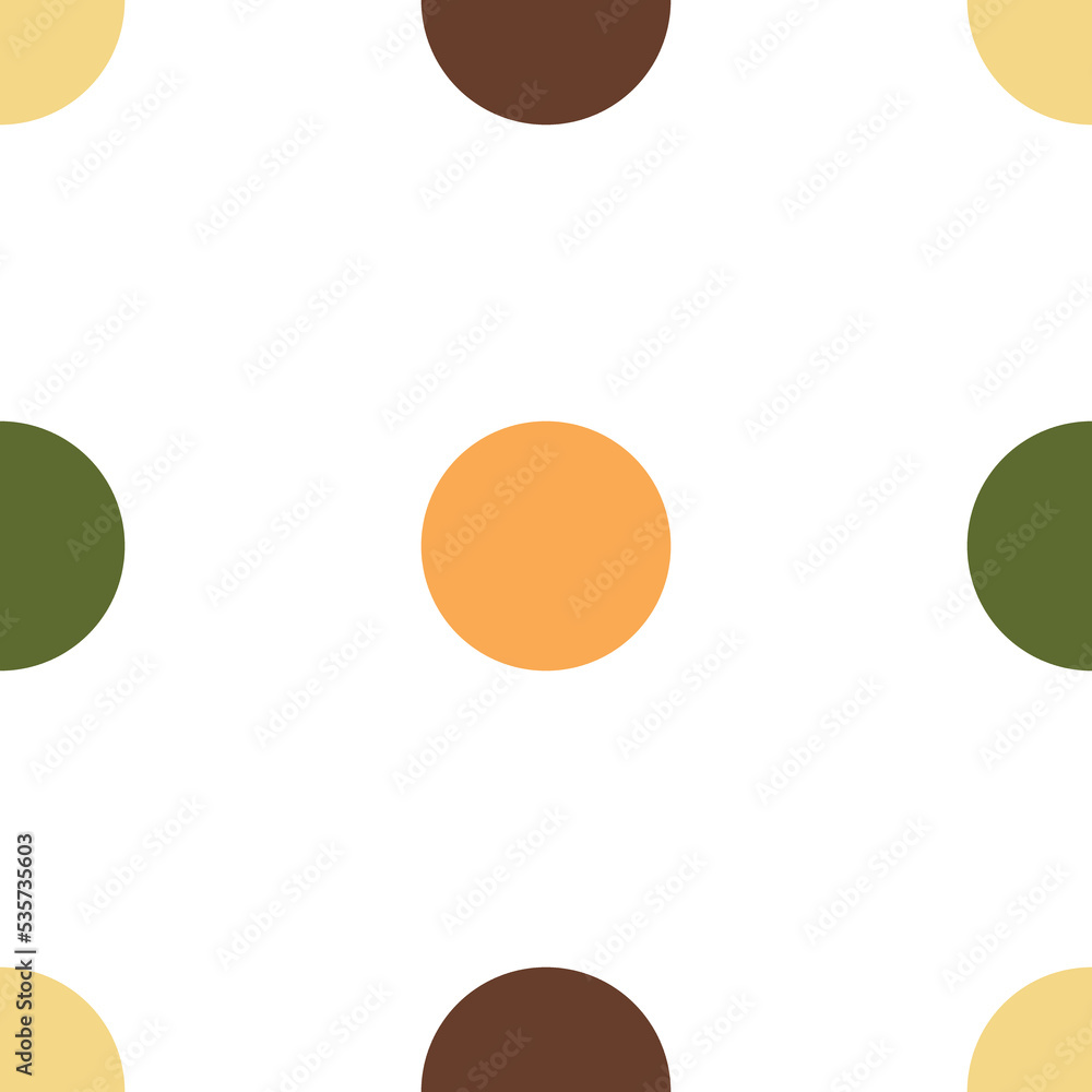 green orange color dot seamless pattern design