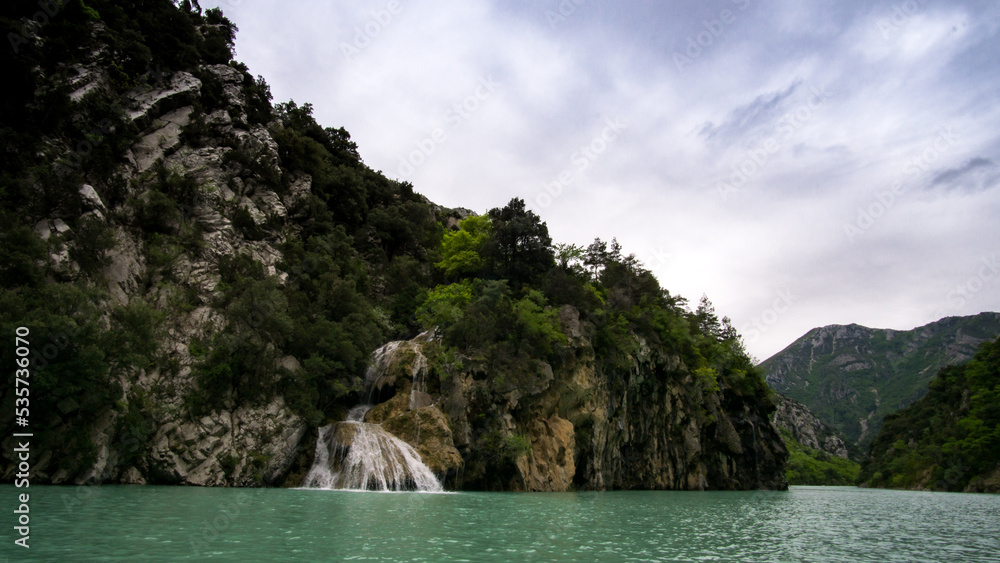 By boat in the Verdon Gorge