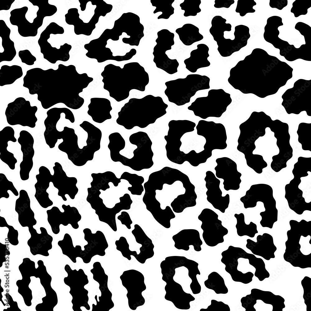 Obraz premium Vector black leopard, cheetah and jaguar print seamless pattern. Animal skin print seamless pattern design.