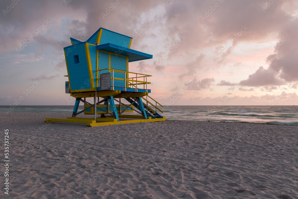 lifeguard hut on Miami beach lifeguard hut on Miami beach