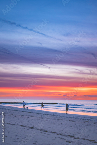 Sunset Belgian coast middelkerke 