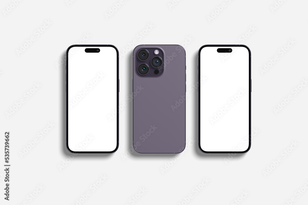 New realistic mobile phone smartphone mockup on white background New realistic mobile phone smartphone mockup on white background