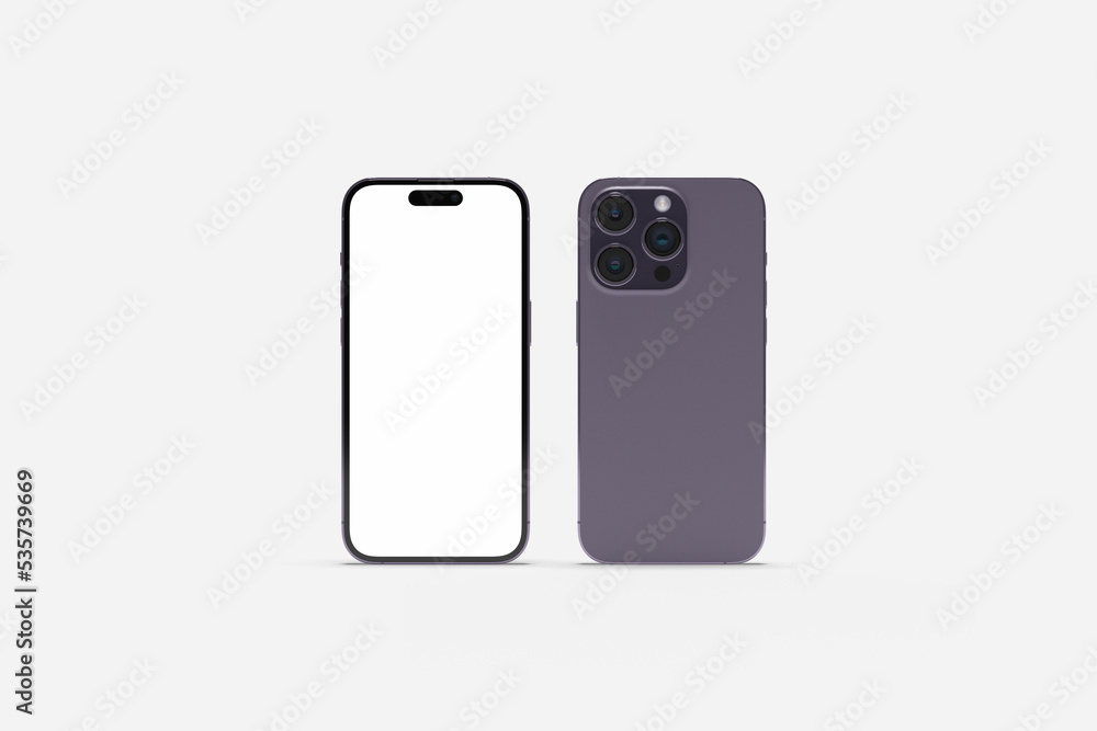 New realistic mobile phone smartphone mockup on white background New realistic mobile phone smartphone mockup on white background