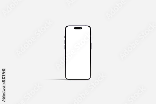 New realistic mobile phone smartphone mockup on white background