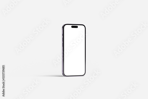 New realistic mobile phone smartphone mockup on white background