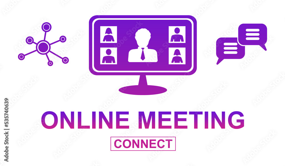 Concept of online meeting Concept of online meeting