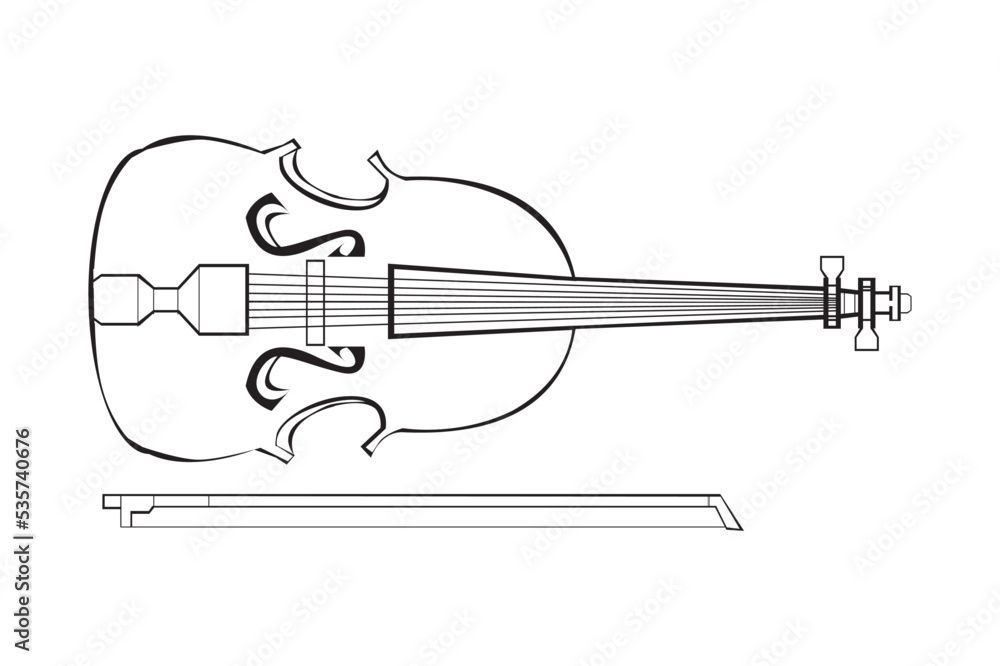 Obraz premium musical instruments lineart