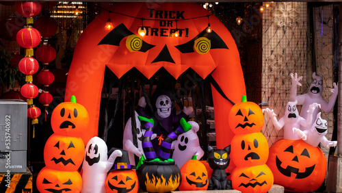 halloween, inflatable ornaments, ornaments, inflatable dolls, decoration, holiday