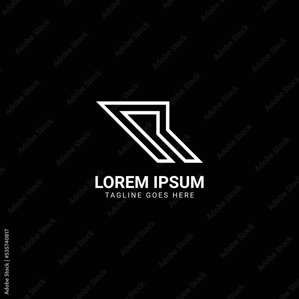 R letter logo design on luxury background. R monogram initials letter logo concept. R letter logo design on luxury background. R monogram initials letter logo concept.