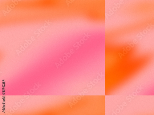 Gradient background Offset composition Bright colors grainy texture Abstract pink orange backdrop