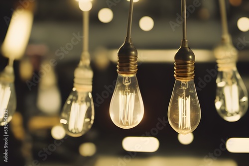 Beautiful closeups of warm, glowing light bulbs.  © DW