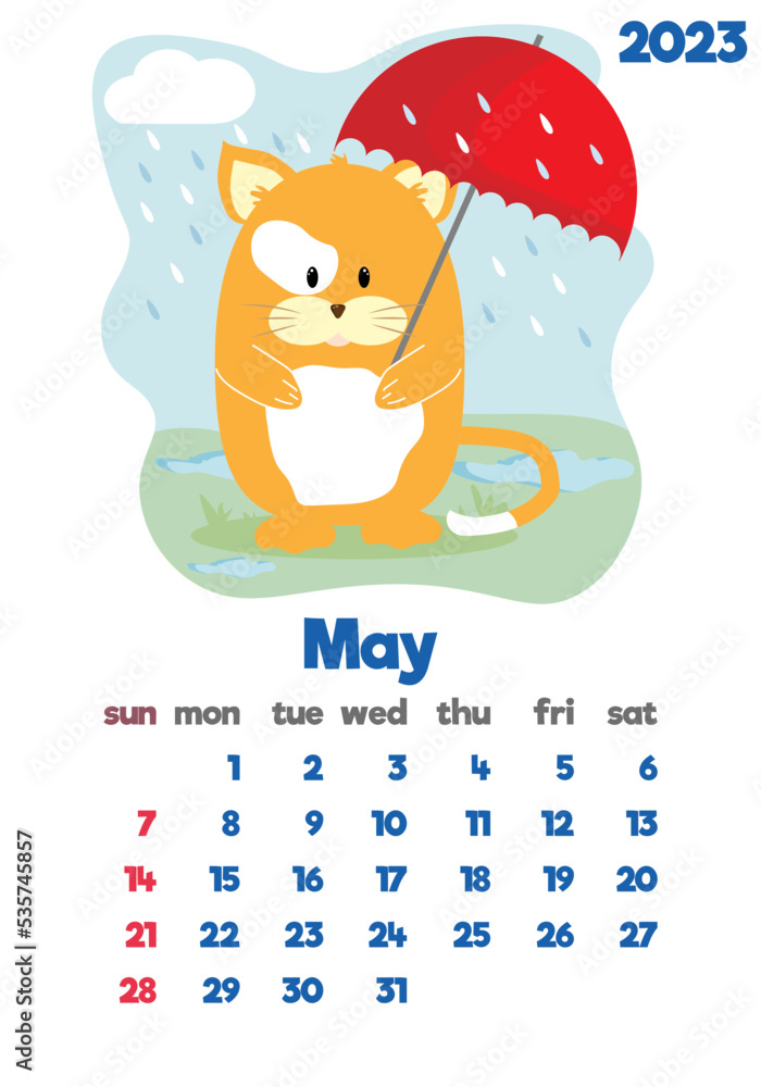 the-concept-of-a-children-s-calendar-for-2023-with-cute-characters-on