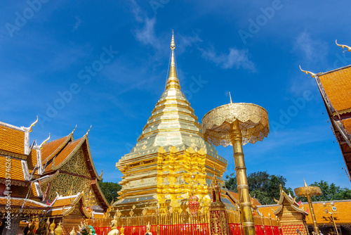 Phra That Doi Suthep Temple is buddhist temple in Chiang Mai  Thailand.