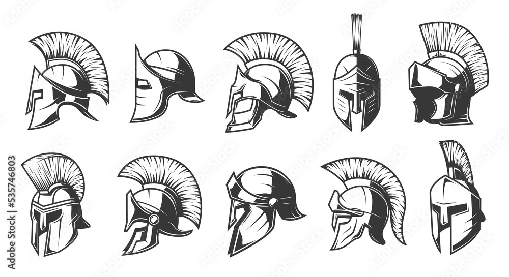 Roman spartan top helmet