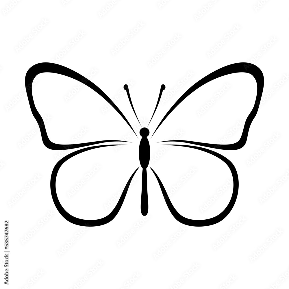 Fototapeta premium Butterfly Silhouette