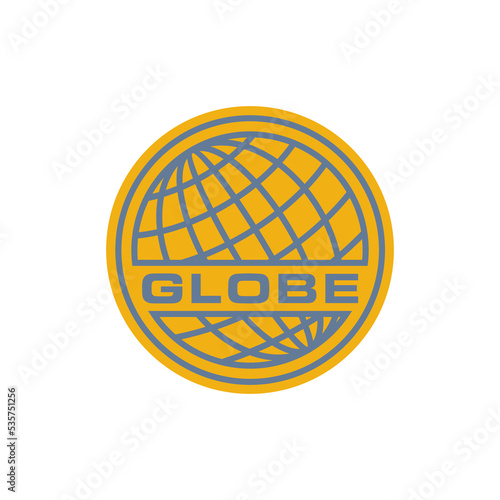 Vintage Globe Emblem Logo Design