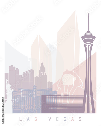 Photography LAS VEGAS SKYLINE POSTER PASTEL