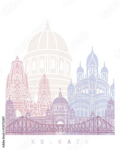 KOLKATA SKYLINE POSTER PASTEL