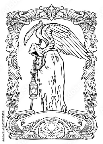 Angel Of Death Coloring Page