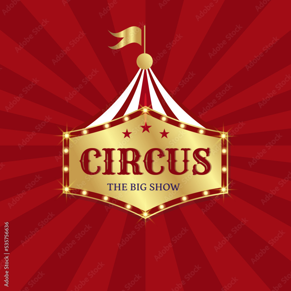 Circus banner. Carnival banner. Event banner