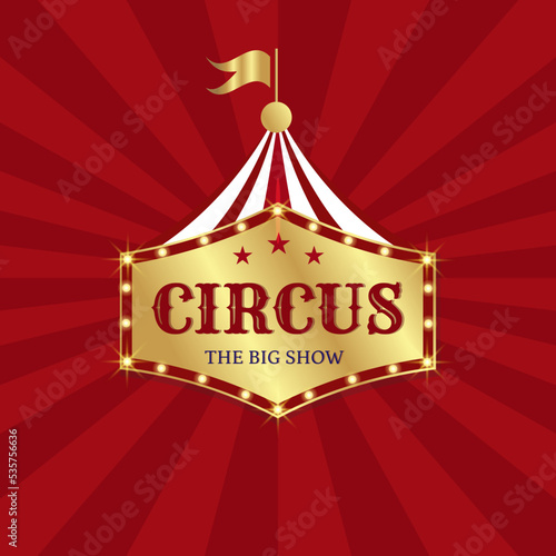 Obraz na płótnie Circus banner. Carnival banner. Event banner w salonie
