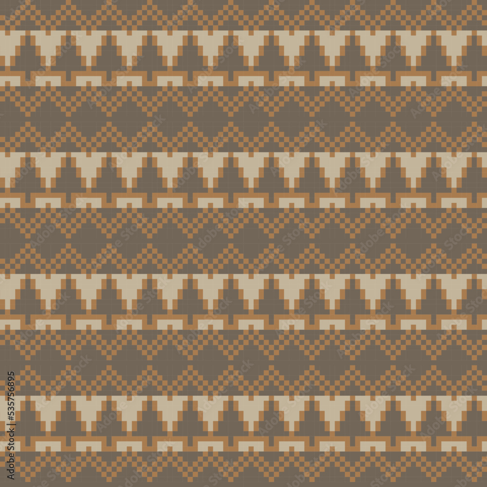 Christmas Tree Fair Isle Seamless Pattern Design Christmas Tree Fair Isle Seamless Pattern Design