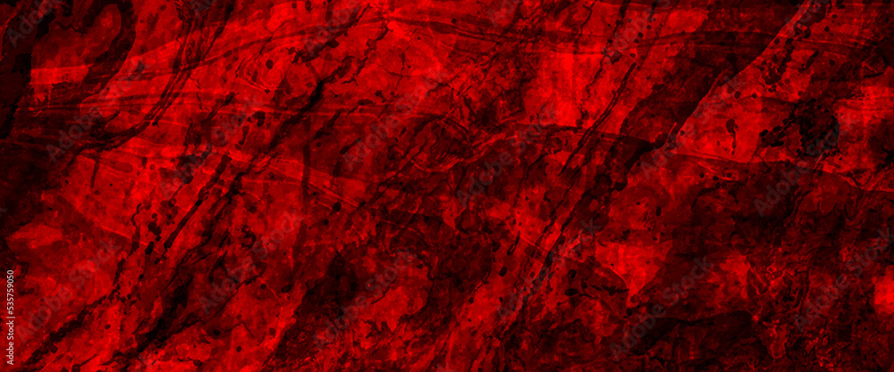 Red marble texture and background for design, dark red glowing blue neon watercolor on black paper illustration, Abstract red background vintage grunge texture, blood Dark Wall Texture Background.	
