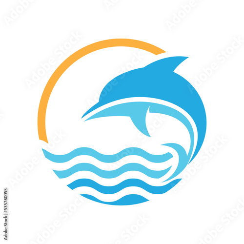 Dolphin logo template vector icon