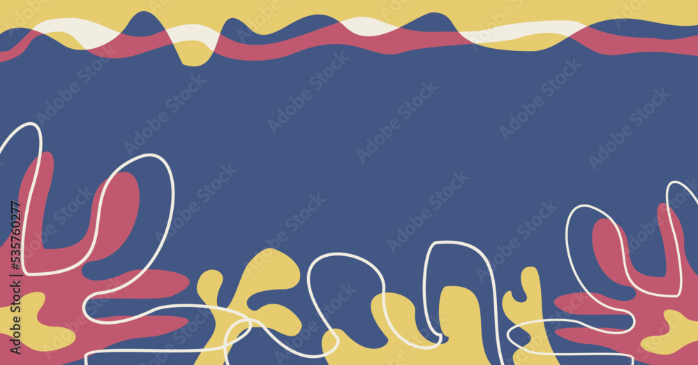 Obraz premium Trendy abstract doodle shape background. Contemporary hand drawn geometric elements, Vector illustration