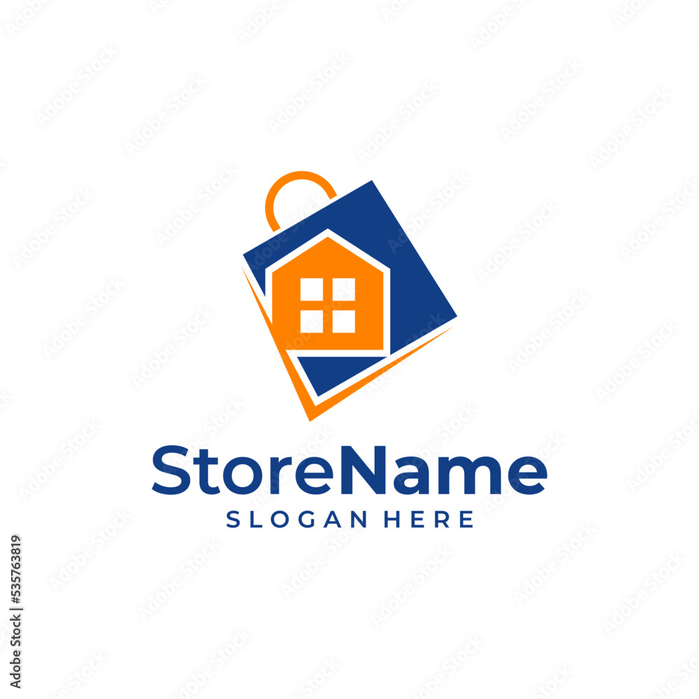 Shop home logo design concept vector. business agency real estate logo. furniture shop logo design template Shop home logo design concept vector. business agency real estate logo. furniture shop logo design template