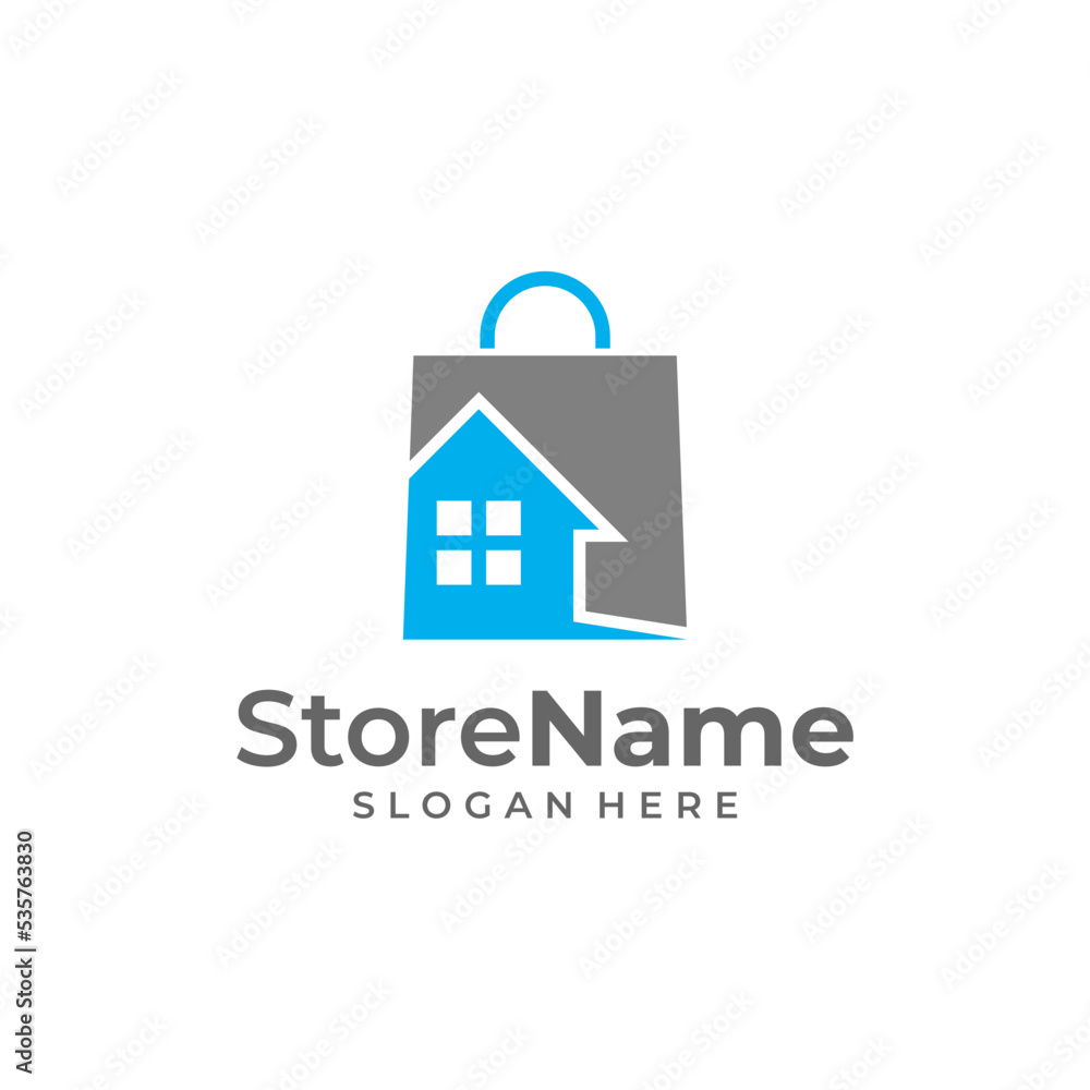 Shop home logo design concept vector. business agency real estate logo. furniture shop logo design template Shop home logo design concept vector. business agency real estate logo. furniture shop logo design template