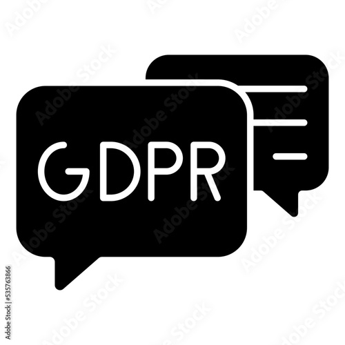 Trendy design icon of gdpr chatting 