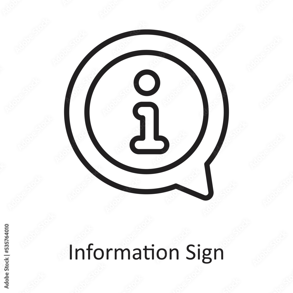 Information Sign Outline Vector Icon Design illustration on White background. EPS 10 File Information Sign Outline Vector Icon Design illustration on White background. EPS 10 File