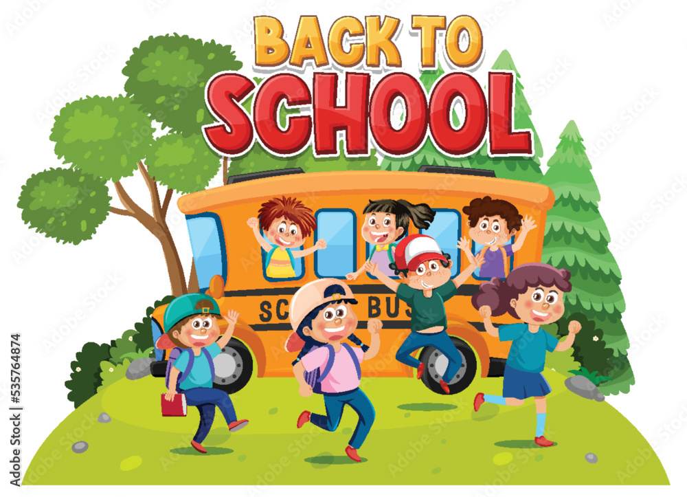 Back to school with student kids Back to school with student kids