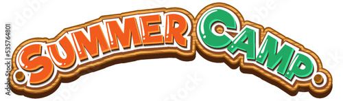 Font design for word summer camp