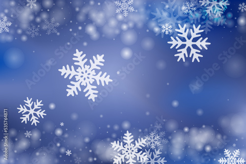 Tiny heavy snow flakes composition. Winter speck crystallic elements. Snowfall weather white blue design. Vivid snowflakes december vector. Snow hurricane scenery.