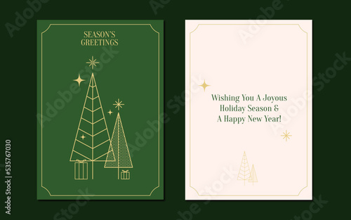 Minimalist Simple Christmas Card Set