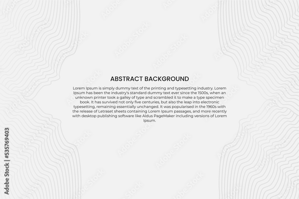 abstract black wave lines on white background, vector template for your ...
