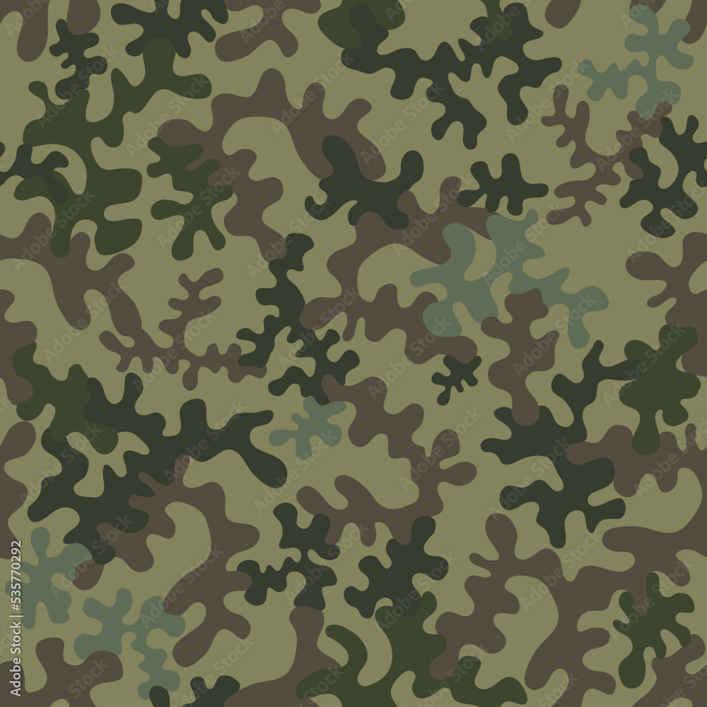 Fototapeta premium Seamless camouflage pattern - vector illustration