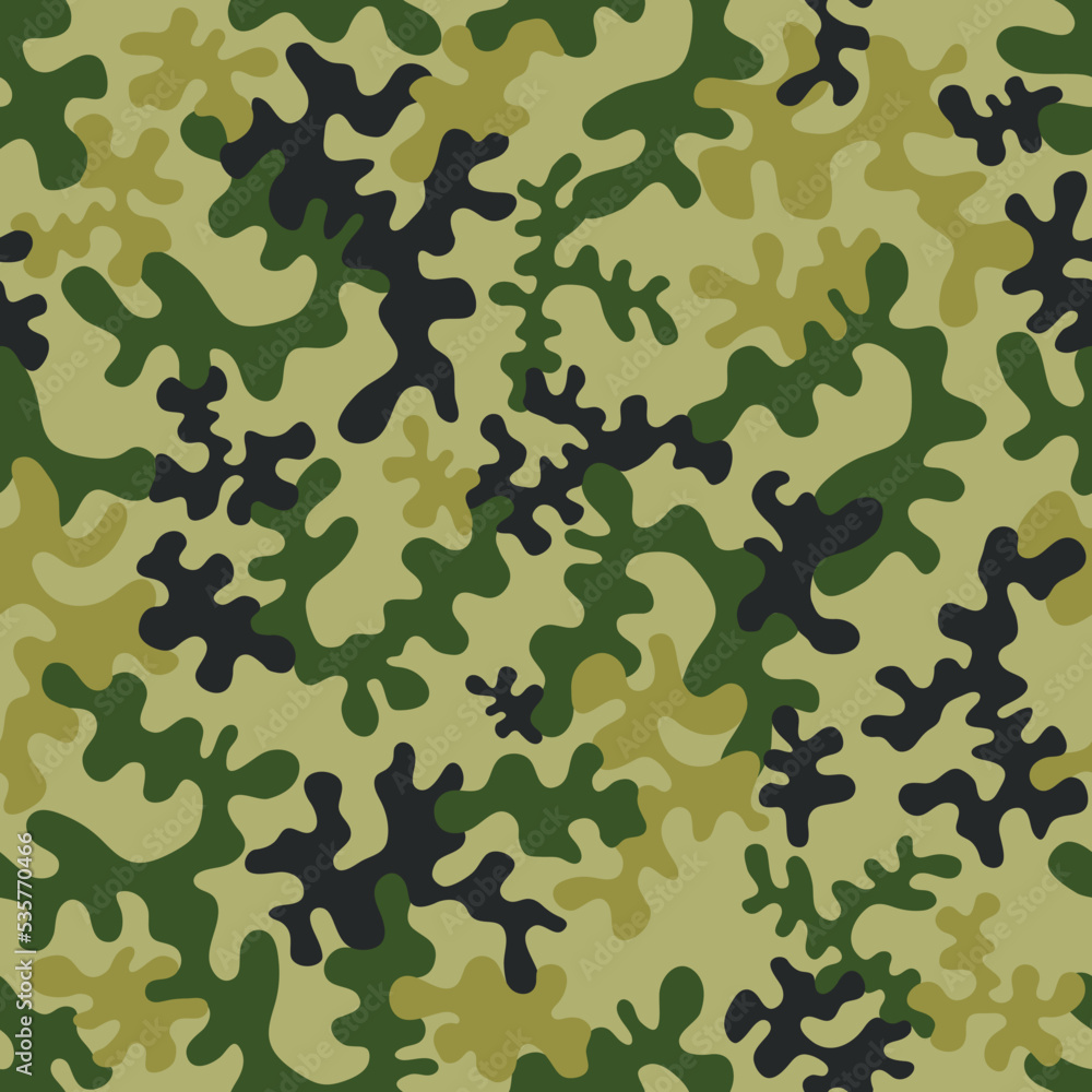 Seamless camouflage pattern - vector illustration Seamless camouflage pattern - vector illustration