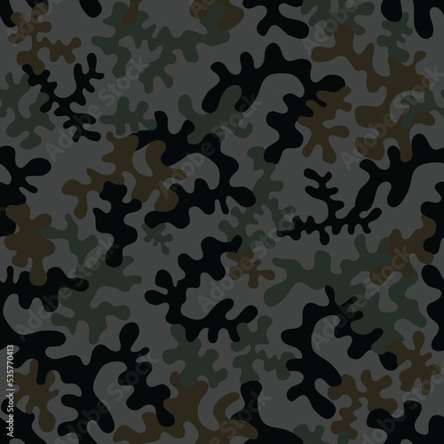 Seamless camouflage pattern - vector illustration