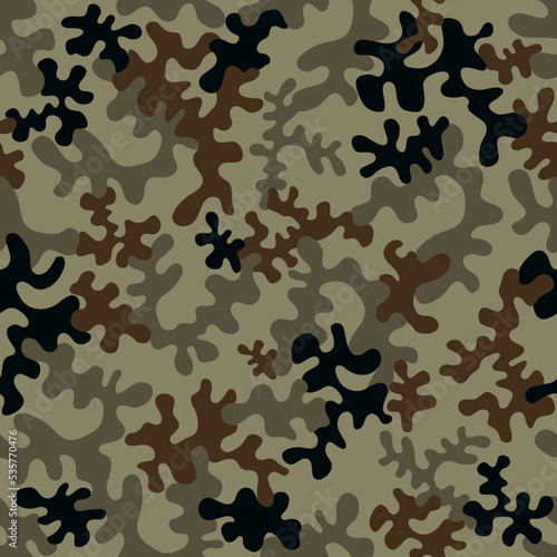 Seamless camouflage pattern - vector illustration